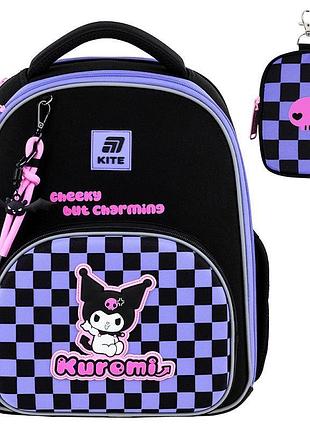 Рюкзак дитячий kuromi з пеналом і сумкою hk25-556m kite