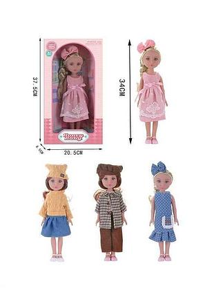 Кукла 9912 a с подвижными конечностями и съемной одеждой, высота 34 см