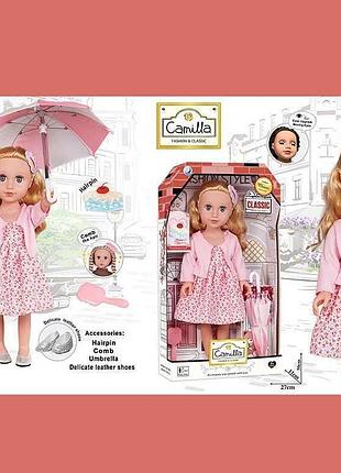 Лялька camilla a 931 b з аксесуарами, висота 45 см, імітація скляних очей, прошите волосся