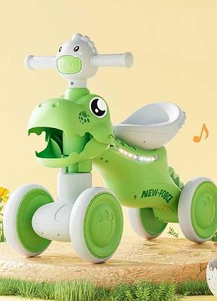 Дитячий 4-х колісний велобіг joy lk-60812 з підсвічуванням і озвучуванням, рама з пластику, колеса pu