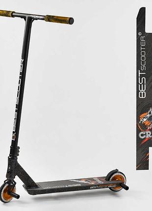 Трюковий самокат "crash" best scooter 65640 з hic-системою, алюмінієвими пегами та колесами 110 мм