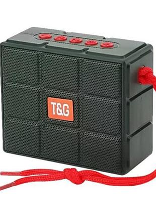 Портативная bluetooth колонка tg311 с rgb подсветкой и радио, зелёная