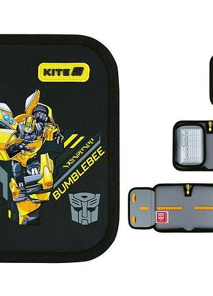 Пенал чорний з одним відділенням і двома відворотами transformers tf26-622