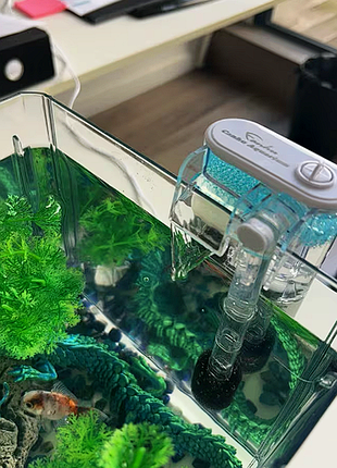 🐠 usb тихий внешний аквариумный фильтр 3-в-1 250 л/ч 💧 мини навесной фильтр для аквариума 🐟 очищение, циркуляция и аэрация воды