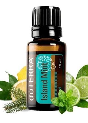 Арома-дубль, 2 шт, 15+15 мл, ефірна олія island mint, льодова м’ята  👑 doterra та інші
