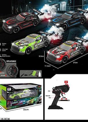 Радиоуправляемая дрифт-машина yf 668 rc с аккумулятором 7.4 v, пультом 2.4 ghz, 4wd, масштаб 1:16, подсветкой и парогенератором
