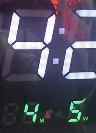 Електронний настільний годинник vst 3308l/9077 з великим led-дисплеєм, цифровий сигнал часу