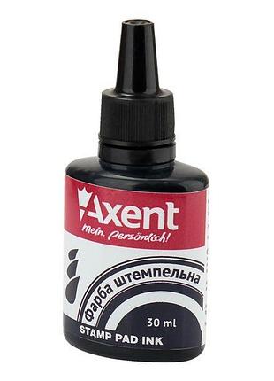 Фарба штемпельна чорна axent 7301-01 об'ємом 30 мл