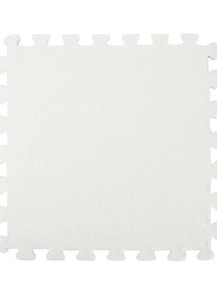 Коврик пазл плюшевый напольный 30x30см мягкий, 10шт, eva, белый
