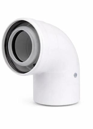 Коаксиальный угол 90° 60/100 алюминий/пп 170х165х113 мм (598121)