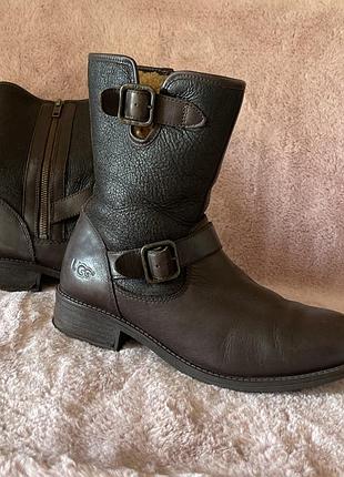Оригінальні зимові шкіряні чоботи ugg simmens на овчині, розмір 39 (25 см)