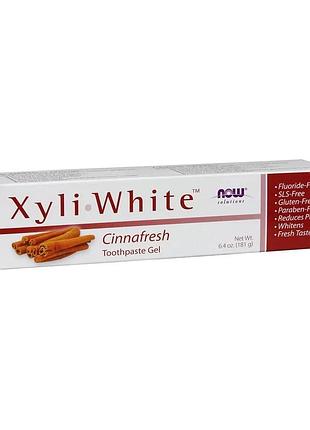 Зубная паста now xyli white гелевая с ксилитом и маслом чайного дерева корица 181 г (940125)