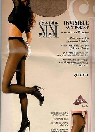 Колготки sisi утягивающие по всей длине invisible control top 30 4, черный