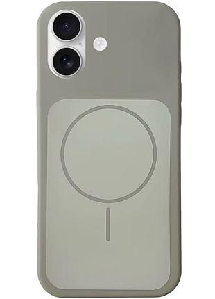 Чехол silk duo color (aa) no logo with magnetic fit для apple iphone 17 (6.3") gray