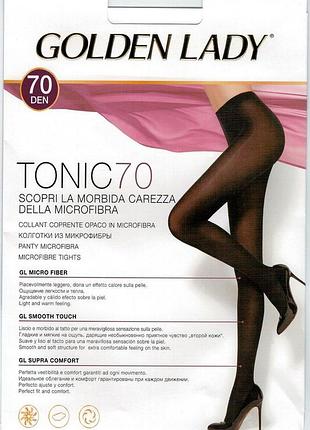 Колготки golden ledy з 3d мікрофібри 70 ден tonic 70 чорний, 4-l