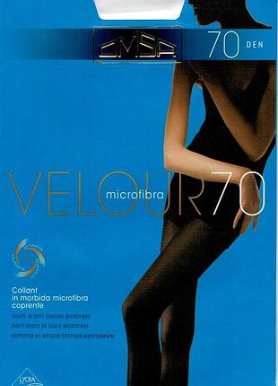 Колготки омса з мікрофібри 70 ден velour 70 nero (чорний), 3 m