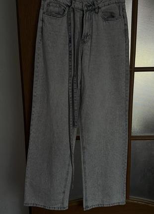 Джинси жіночі широкі (wide leg), сірі