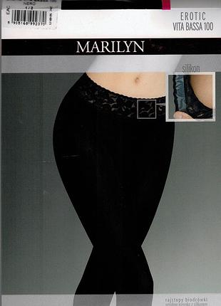 Колготки marilyn 100 ден із силіконовими поясом erotic 100 vita bassa