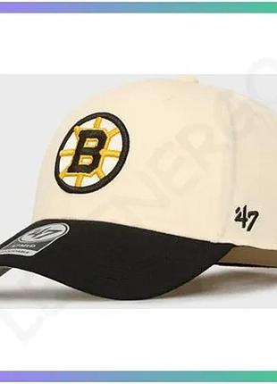 Кепка 47 brand boston bruins two tone бежевий унісекс спортивний головний убір для захисту від сонця sku_mvptt01wbv-nt