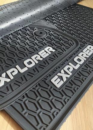 Коврики в салон ford explorer (2010-2019) оригинальные резиновые oem style