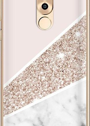 Чехол на huawei mate 9 lite пастельный мрамор из силикона fch_0165866