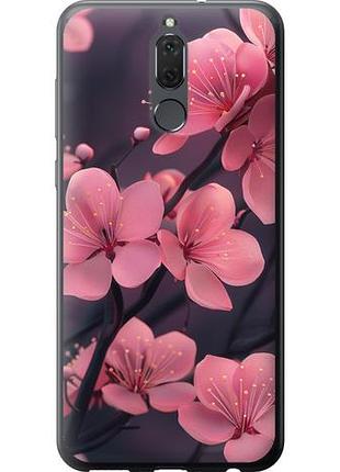 Чехол на huawei mate 10 lite пурпурная сакура из силикона fch_0165576