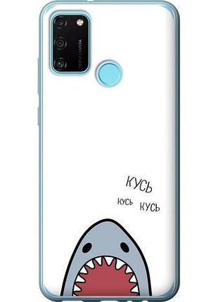 Чехол на huawei honor 9a акула из силикона fch_0166383