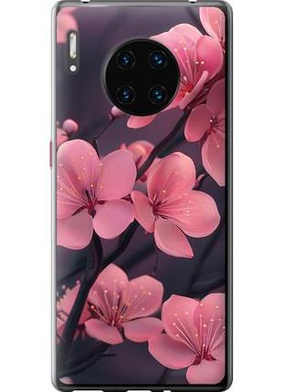 Чехол на huawei mate 30 pro пурпурная сакура из силикона fch_0165573