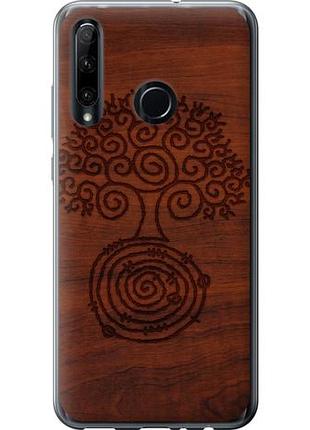 Чехол на huawei honor 10i узор дерева из силикона fch_0166510