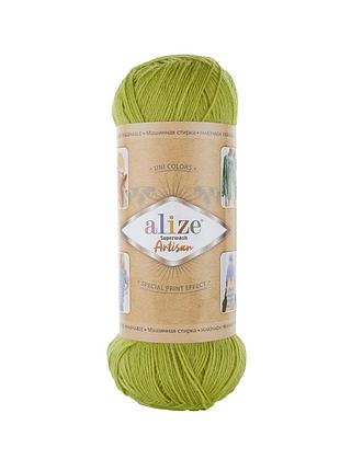 Alize artisan superwash, лайм 471