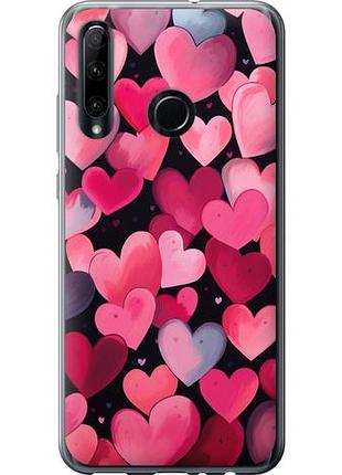 Чехол на huawei honor 10i сердечки 4 из силикона fch_0166190