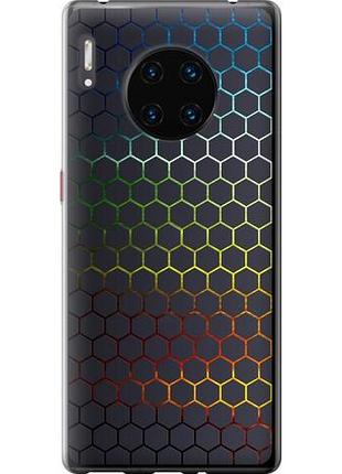 Чехол на huawei mate 30 pro переливающиеся соты из силикона fch_0166581