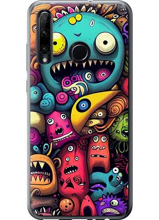 Чехол на huawei honor 10i cмешные монстры из силикона fch_0166590