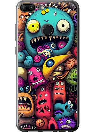 Чехол на huawei honor 9 lite cмешные монстры из пластика fch_0166593