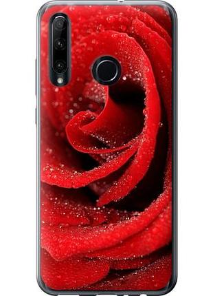 Чехол на huawei honor 10i красная роза из силикона fch_0166206