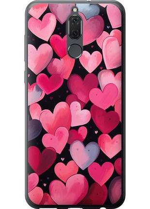 Чехол на huawei mate 10 lite сердечки 4 из пластика fch_0166201