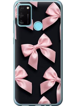 Чехол на huawei honor 9a coquette ribbons dark coquette из силикона fch_0165583