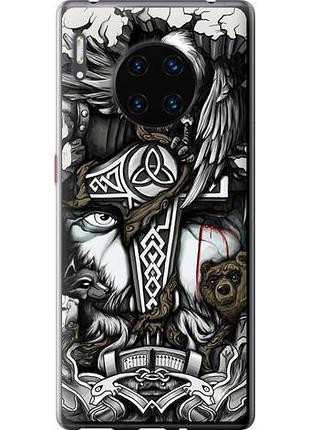 Чехол на huawei mate 30 pro тату викинг из силикона fch_0165845