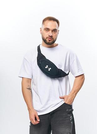 Бананка under armour 1000d черная, лого белое #