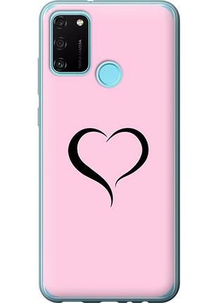 Чехол на huawei honor 9a сердце 1 из силикона fch_0165727