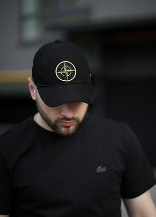 Кепка чоловіча stone island чорна