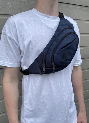 Бананка синяя 1000d nike/ с тремя отделениями #