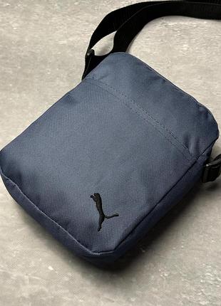 Борсетка puma синяя черное лого (харков) #