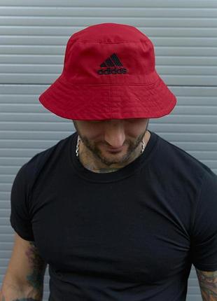 Панама хлопковая базовая adidas красная #