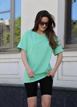 Футболка женская "sunny" мятная #