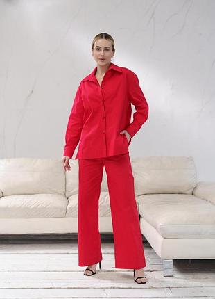 Жіночий костюм "alessandra long" червоний #