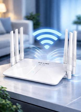 Домашній бездротовий wi-fi-маршрутизатор pix-link 300m wireless-n router 2.4ghz