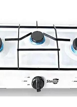 Газова плита дві конфорки starlux sgs 6003 (біла)