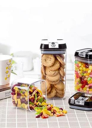 Органайзер для сипучих food storage container 6 контейнерів | набір пластикових контейнерів для круп
