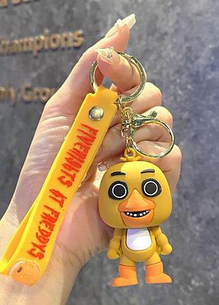 Брелок-підвіска чіка fnaf жовта курка милий сувенір аніматронік на ключі сумку подарунок колекціонерам five nights at freddy's